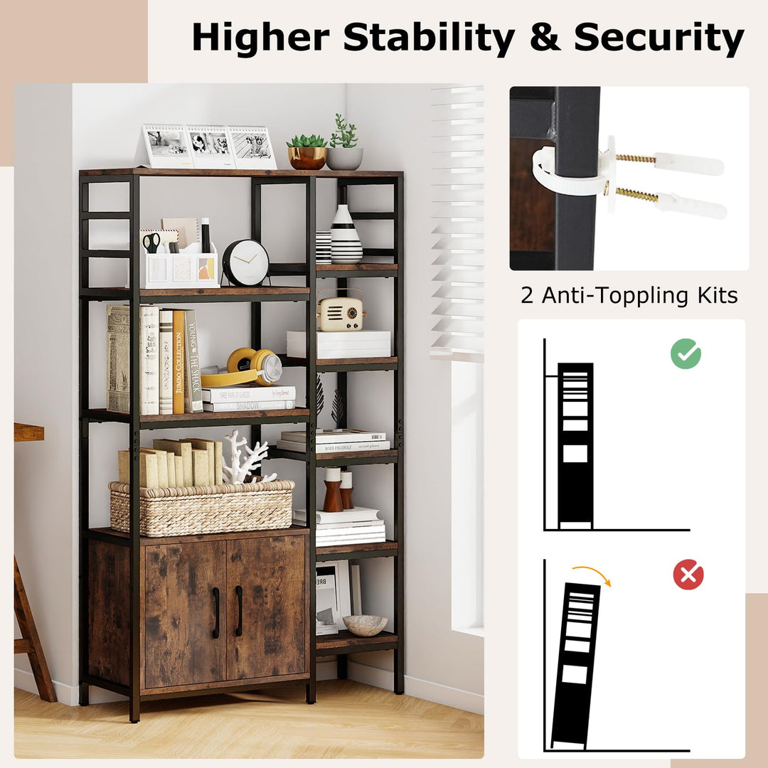 Giantex Double Wide 8-Tier Bookshelf