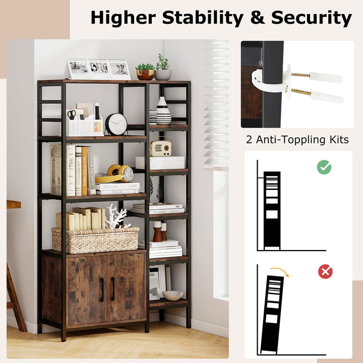 Giantex Double Wide 8-Tier Bookshelf