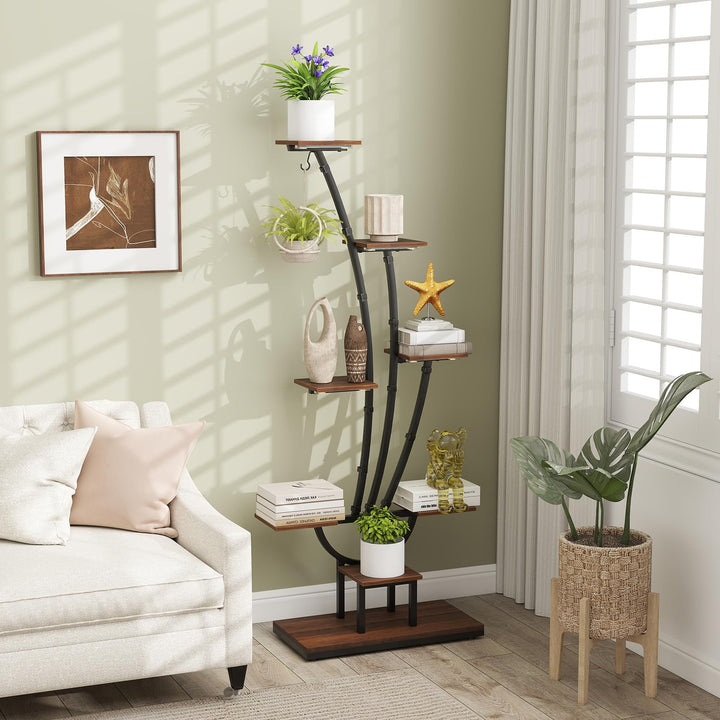 Giantex Plant Stand Indoor  8-Tier 62" Tall Corner Metal Plant Shelf for Multiple Plants