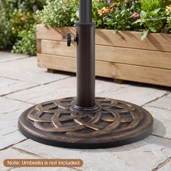 GIANTEX Patio Umbrella Base with Metal Holder Fits 1.5"-1.9" Pole