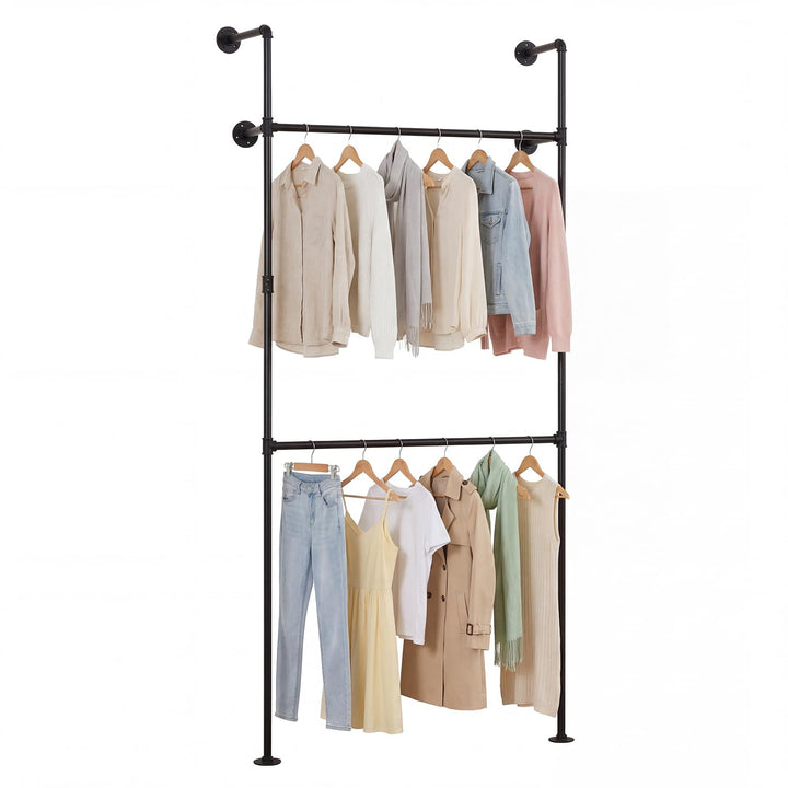 Giantex Industrial Pipe Clothing Rack for Wardrobe Closet