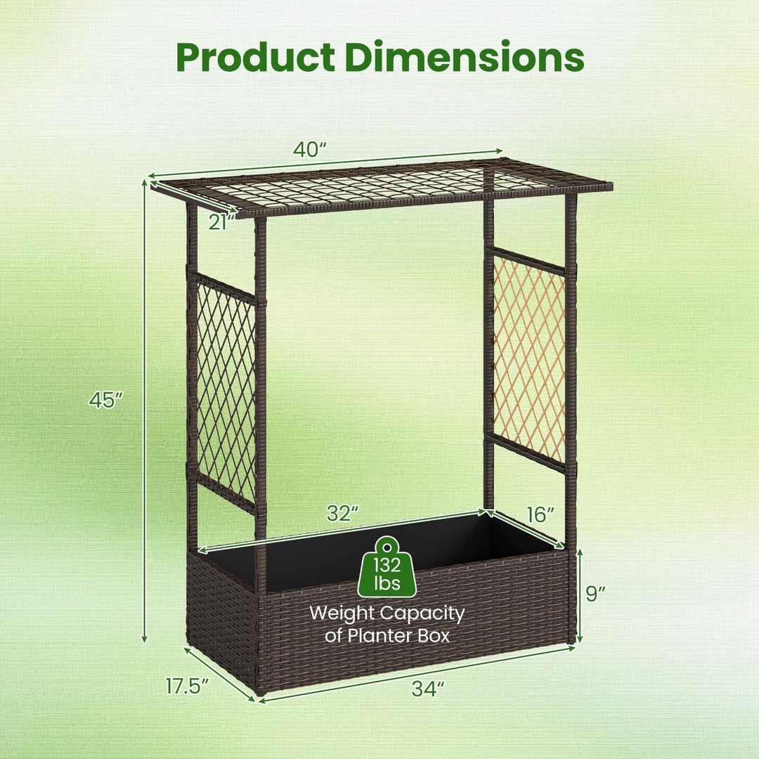 Giantex Raised Garden Bed with Trellis &amp; Hanging Roof