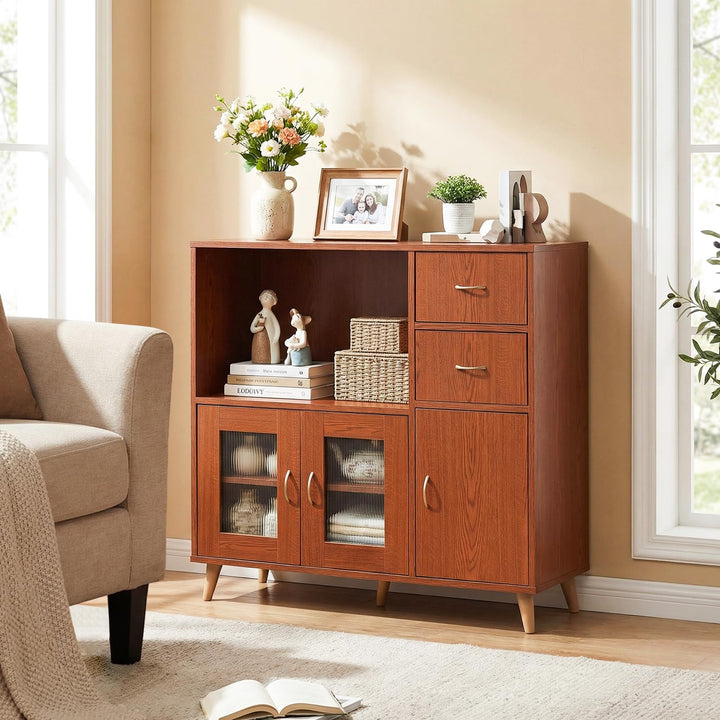 Giantex 36 Inch Sideboard Buffet Cabinet with Open Compartment