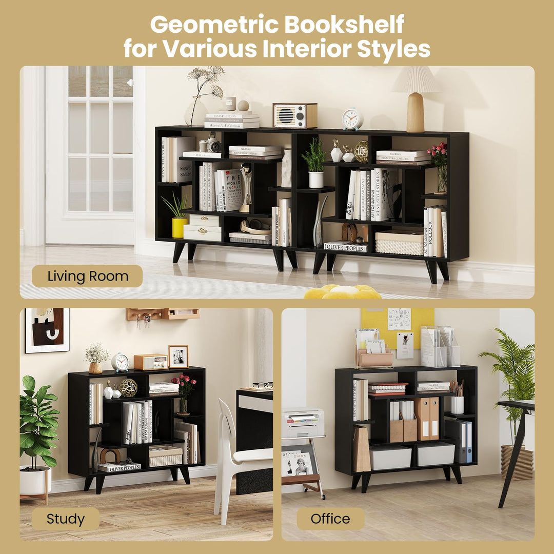 Giantex 3 Tier Geometric Bookshelf