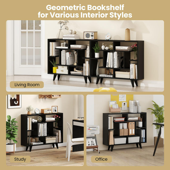 Giantex 3 Tier Geometric Bookshelf