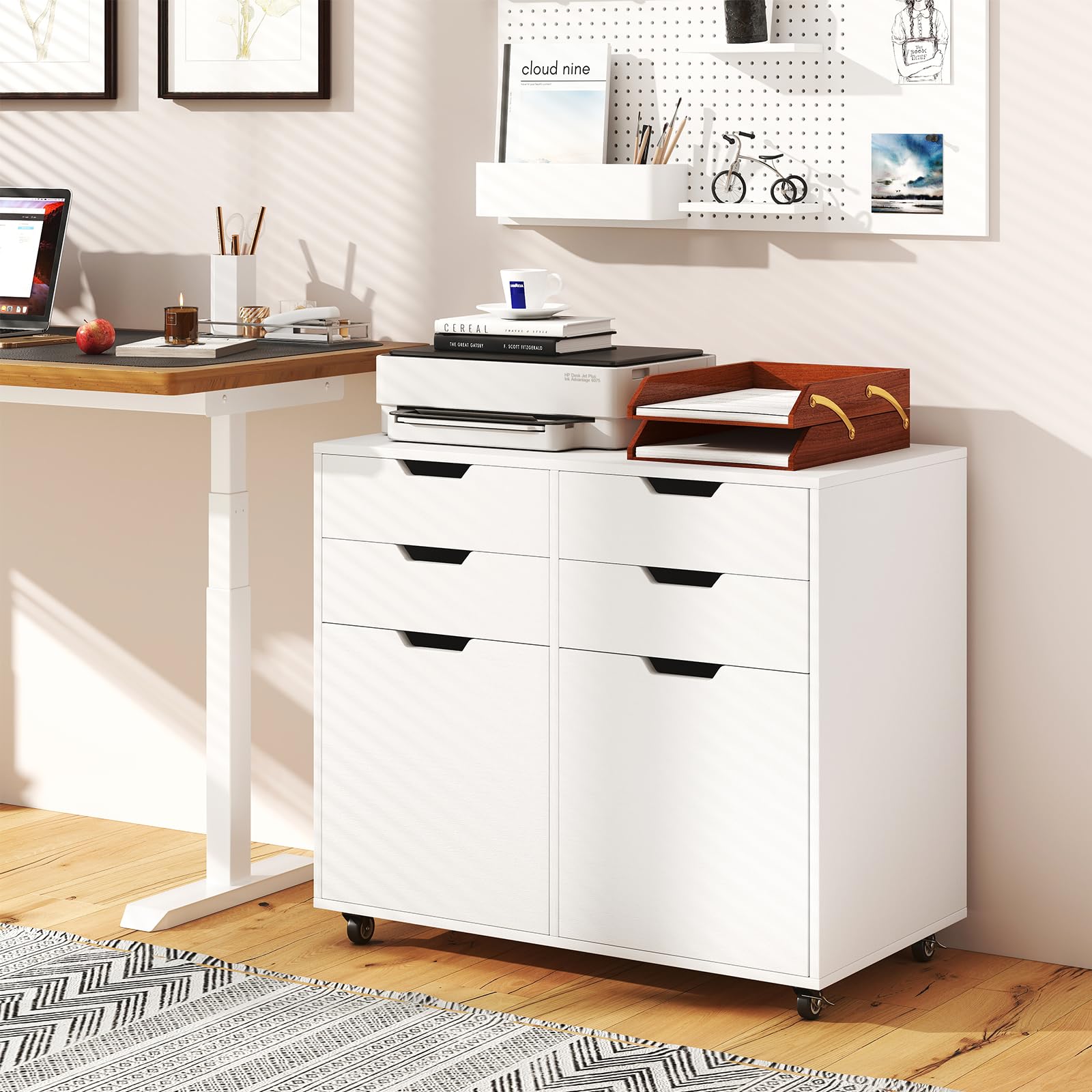 Giantex Rolling Printer Stand with 2 Lockable Wheels