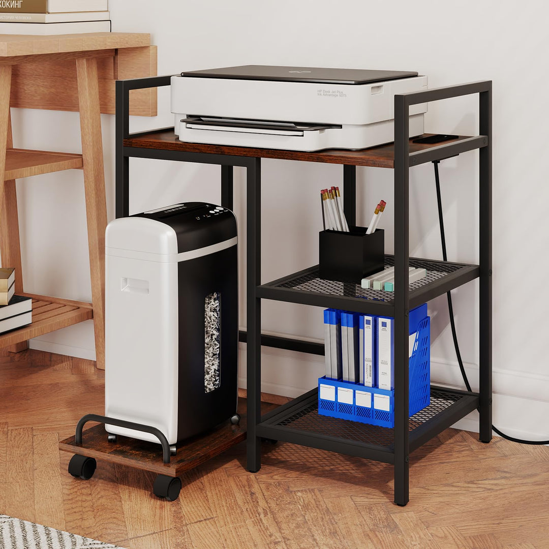 Giantex 3-Tier Printer Stand with Charging Station