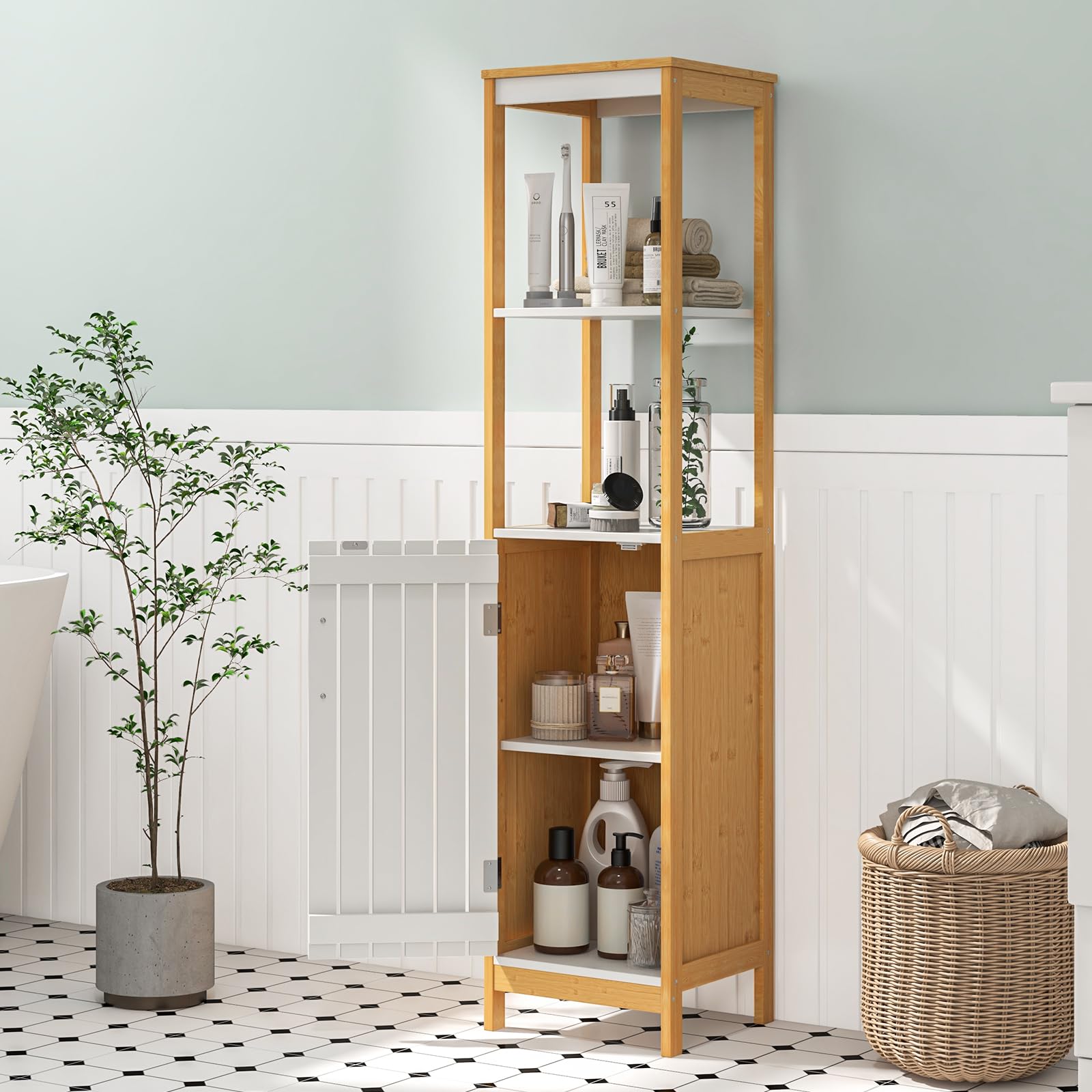 Giantex Bathroom Storage Cabinet Freestanding