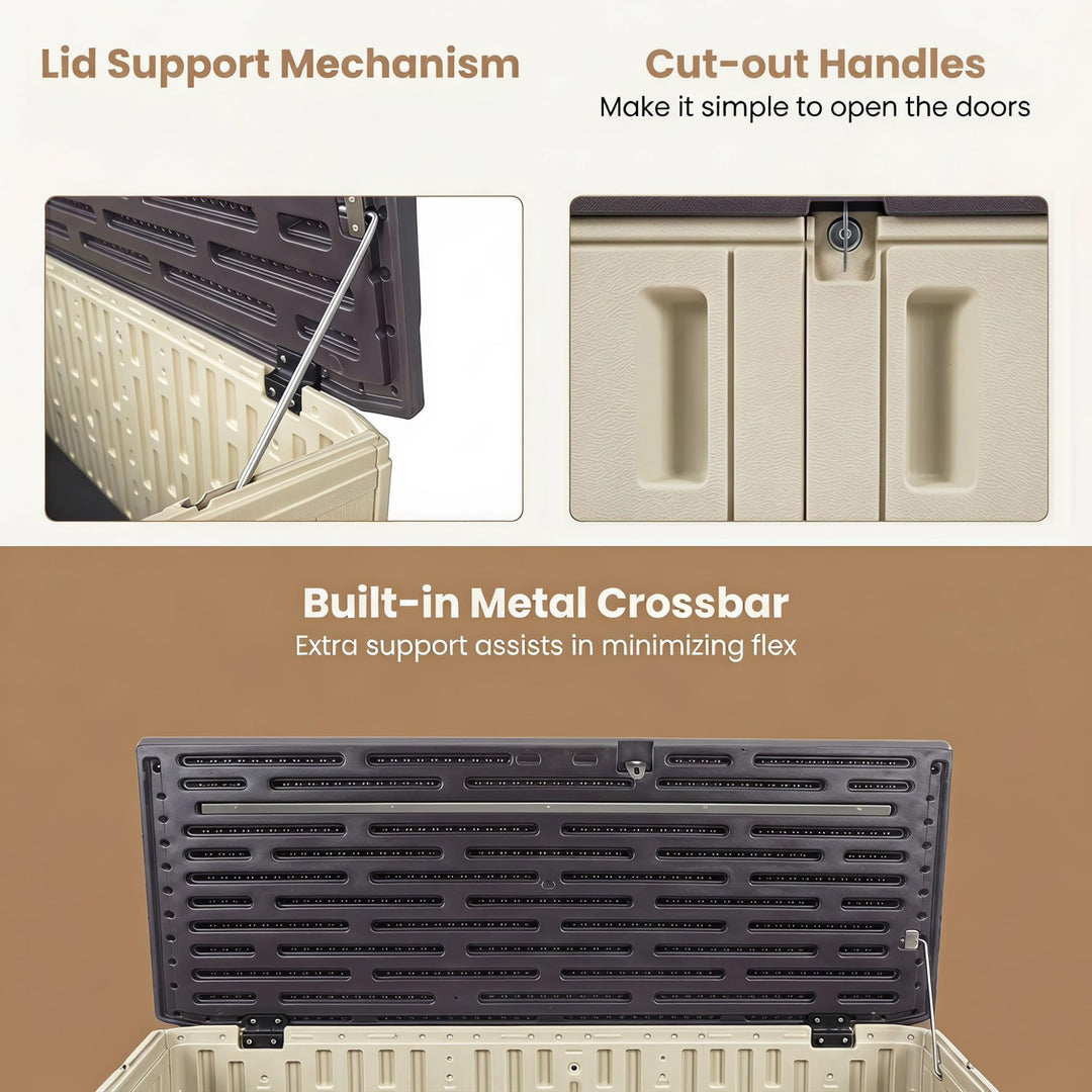 Giantex 20 Cu.Ft Outdoor Storage Cabinet with Adjustable Shelf