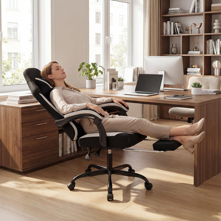 Giantex Ergonomic Computer Desk Chair with Headrest, Lumbar Support