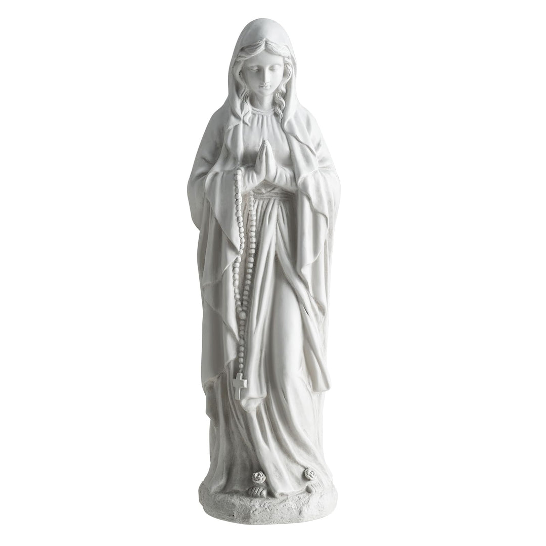 Giantex Virgin Mary Praying Statue 29.5" | Blessed Mother Outdoor Religious Statue with Rosary Beads