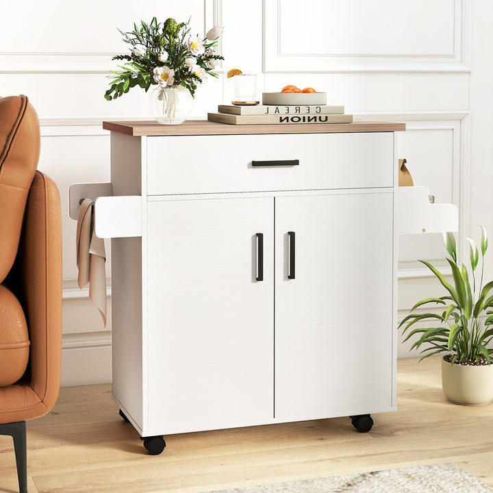Giantex Kitchen Island with Storage 41.5" W Rolling Island Table