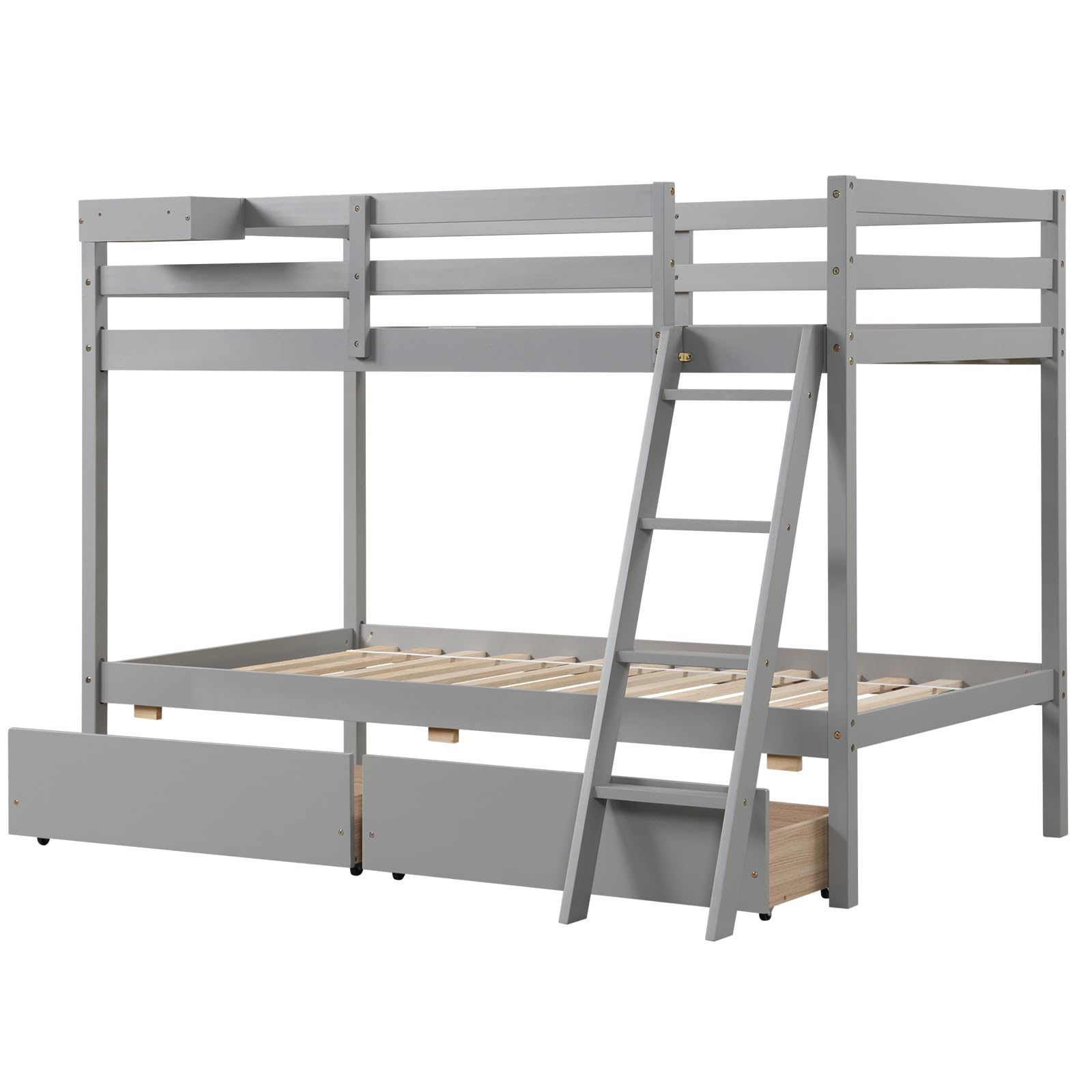 Giantex Bunk Bed Twin Over Twin with 2 Storage Drawers