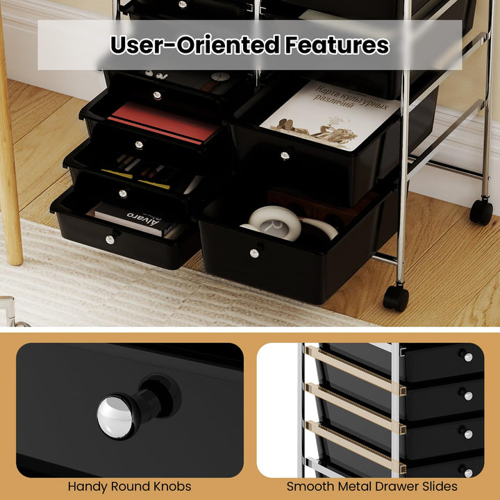 Giantex Rolling Storage Cart 15-Drawer Trolley with Chrome Plated Metal Frame