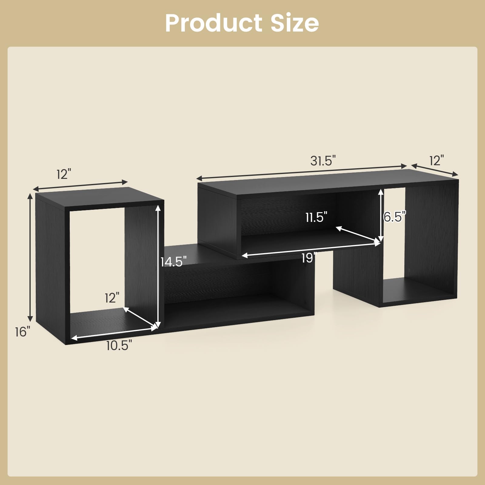 Giantex Bookshelf TV Stand for TVs up to 55"