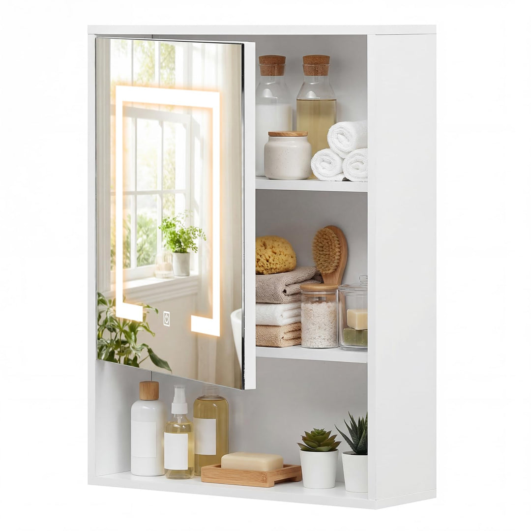 Giantex 24"x18" Medicine Cabinet with Mirror and Lights