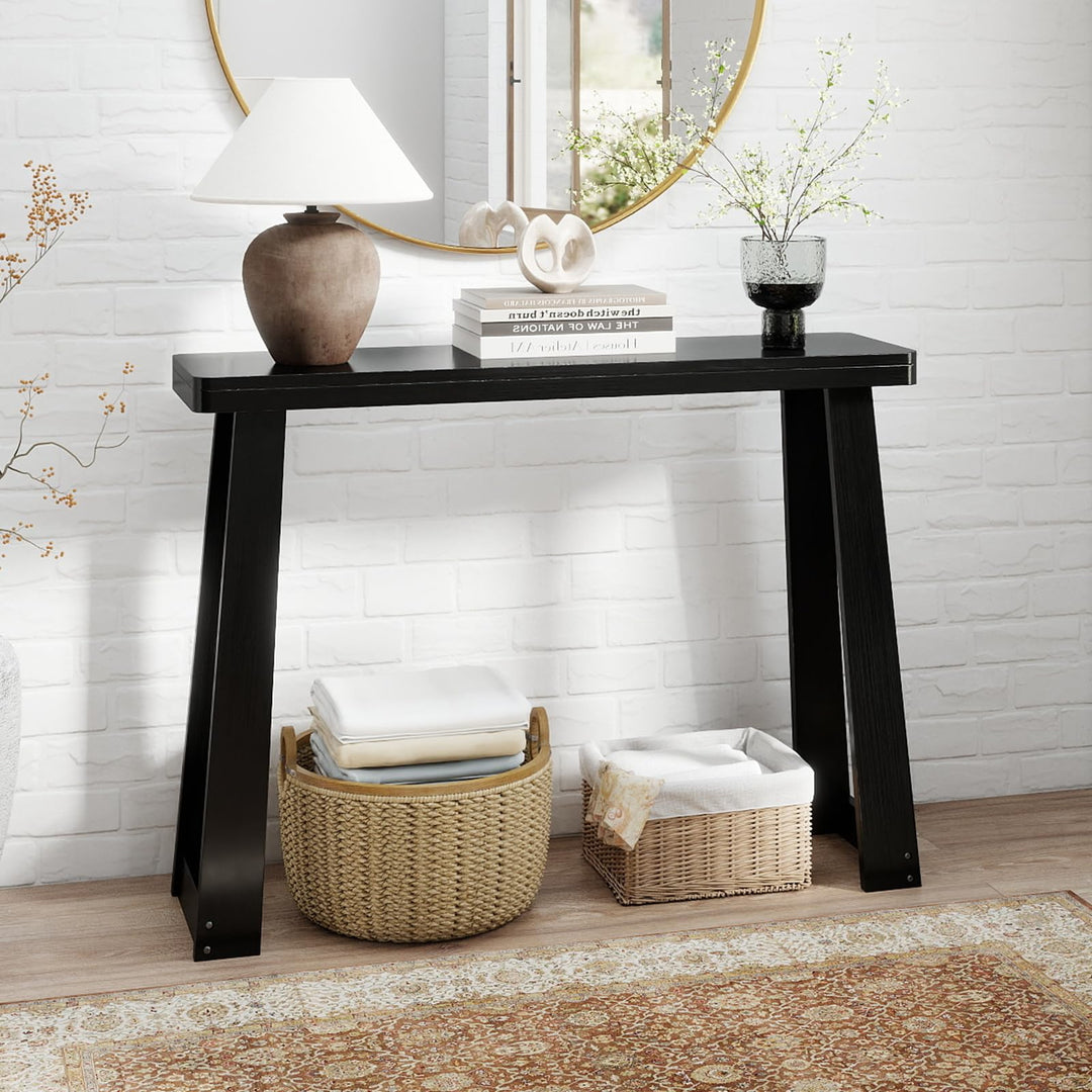 Giantex Narrow Long Console Table Behind The Couch