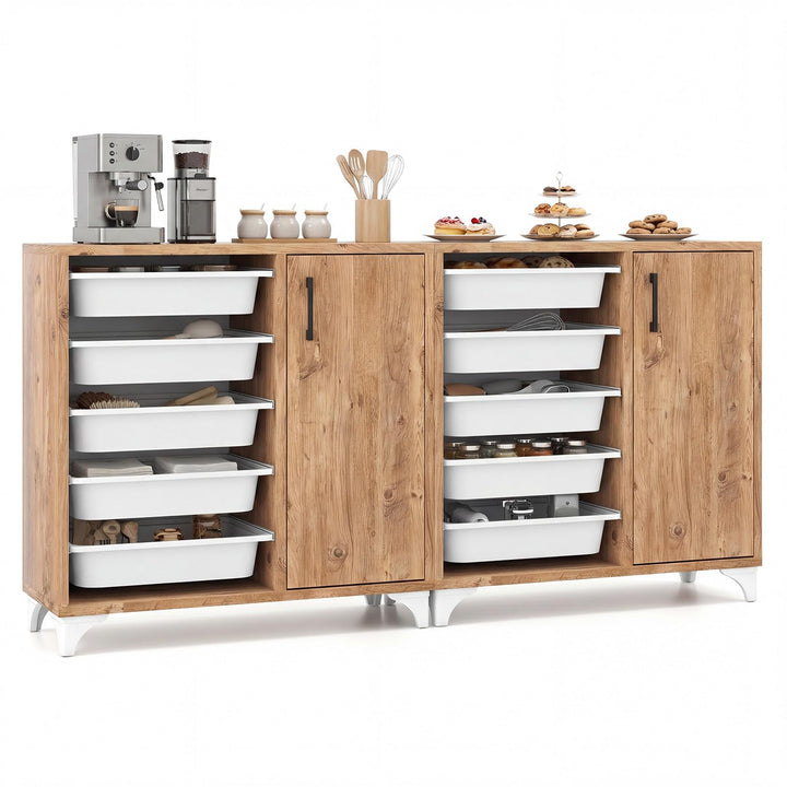 Giantex Buffet Cabinet Sideboard with Plastic Storage Drawer