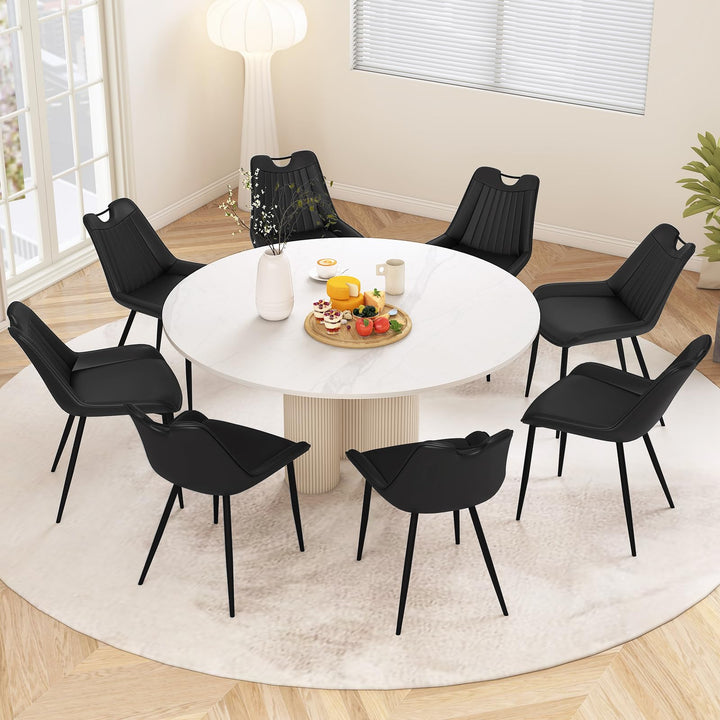 Giantex Dining Chairs Set of 4 PU Leather Upholstered Kitchen Dining Room Chairs