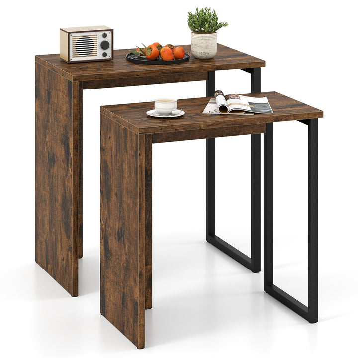Giantex Nesting Coffee Table Set of 2 for Living Room