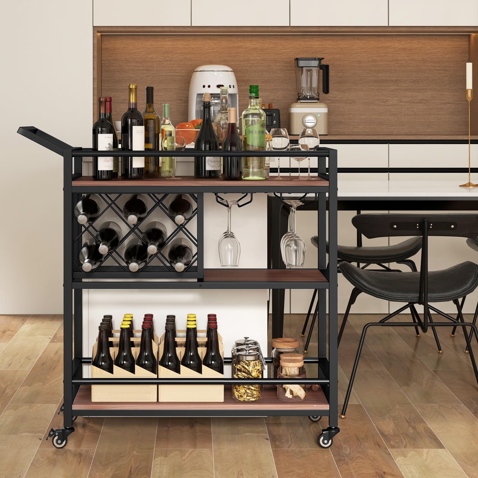 Giantex Bar Cart, 3 Tier Serving Cart for Home