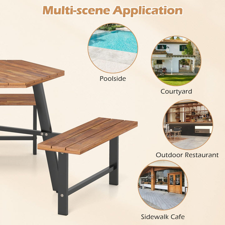 Giantex Picnic Table Bench Set for 6