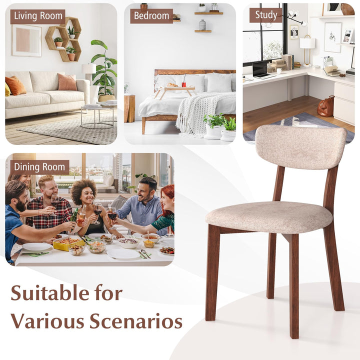 Giantex Wooded Dining Chairs Set of 2/4 for Living Room Restaurant