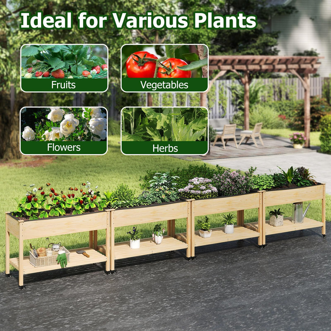 Giantex 47”x23”x33” Wood Planter Box