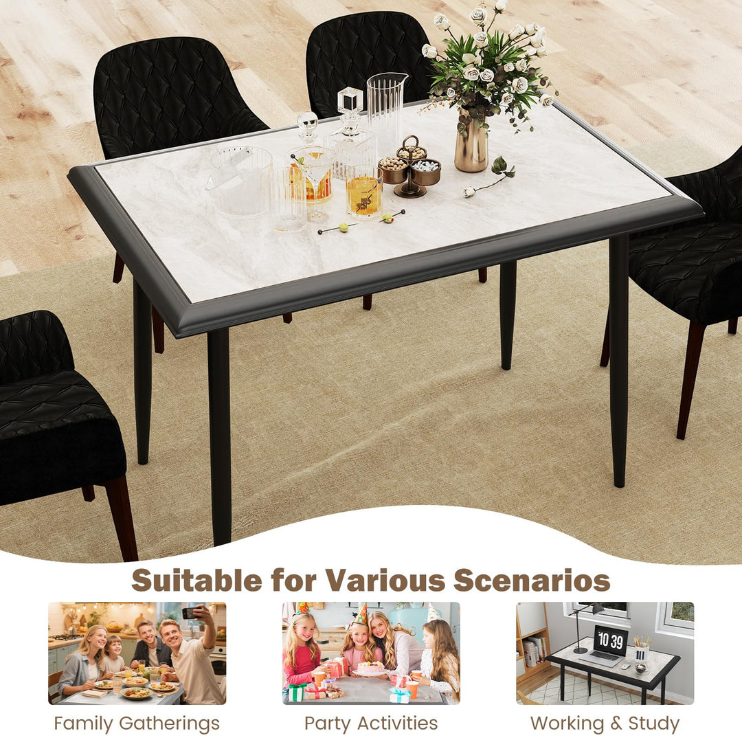 Giantex 44" Dining Table with Food Grade Sintered Stone Tabletop