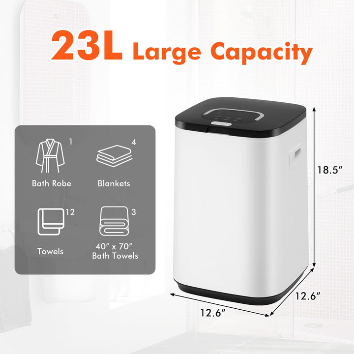 Giantex 23L Large Hot Towel Heater with Rapid Heating and Adjustable Timer