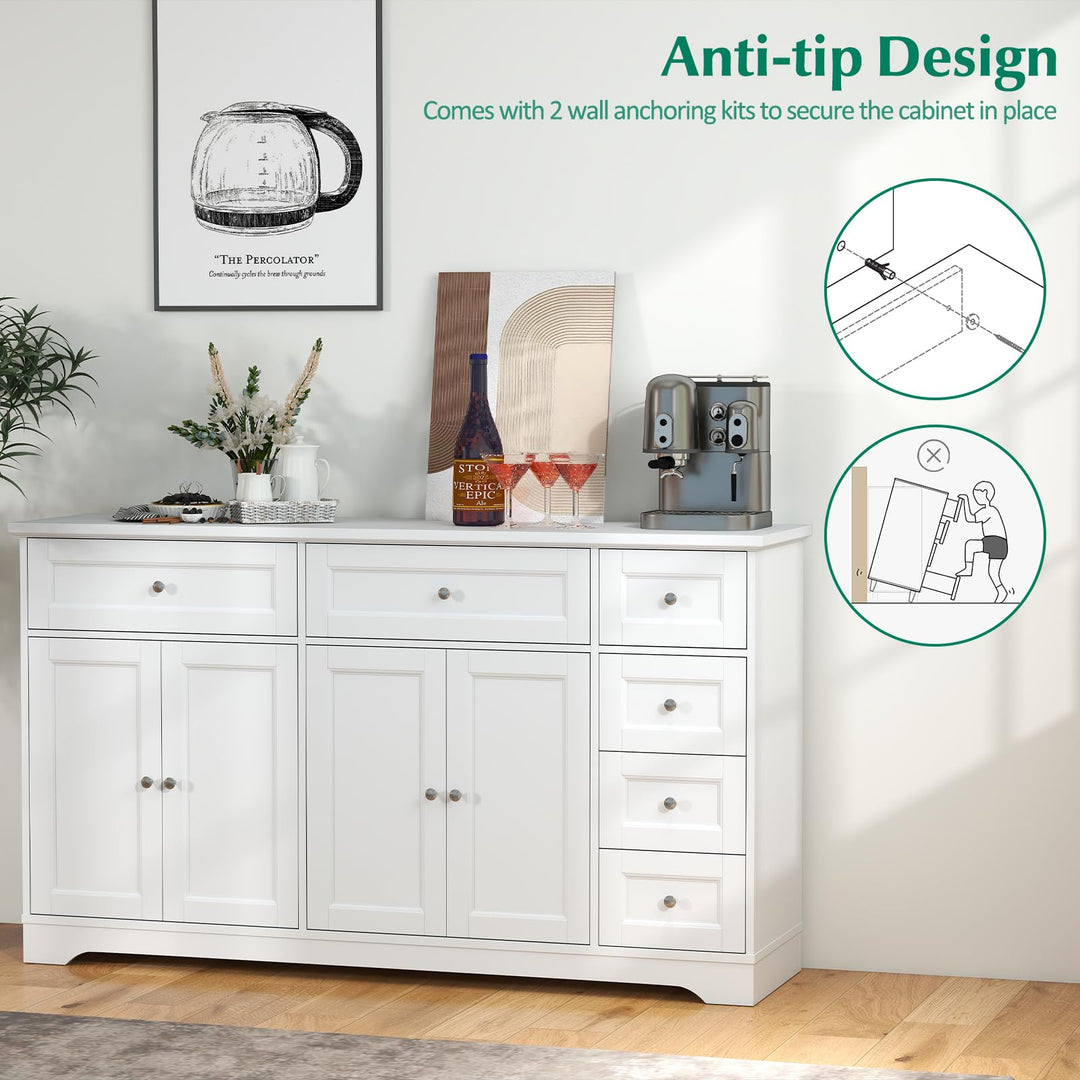 Giantex Large Buffet Cabinet with Storage, 59” Kitchen Cabinet