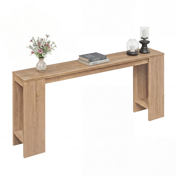 Giantex 71" Farmhouse Console Table | Narrow Long Entryway Table Behind Couch