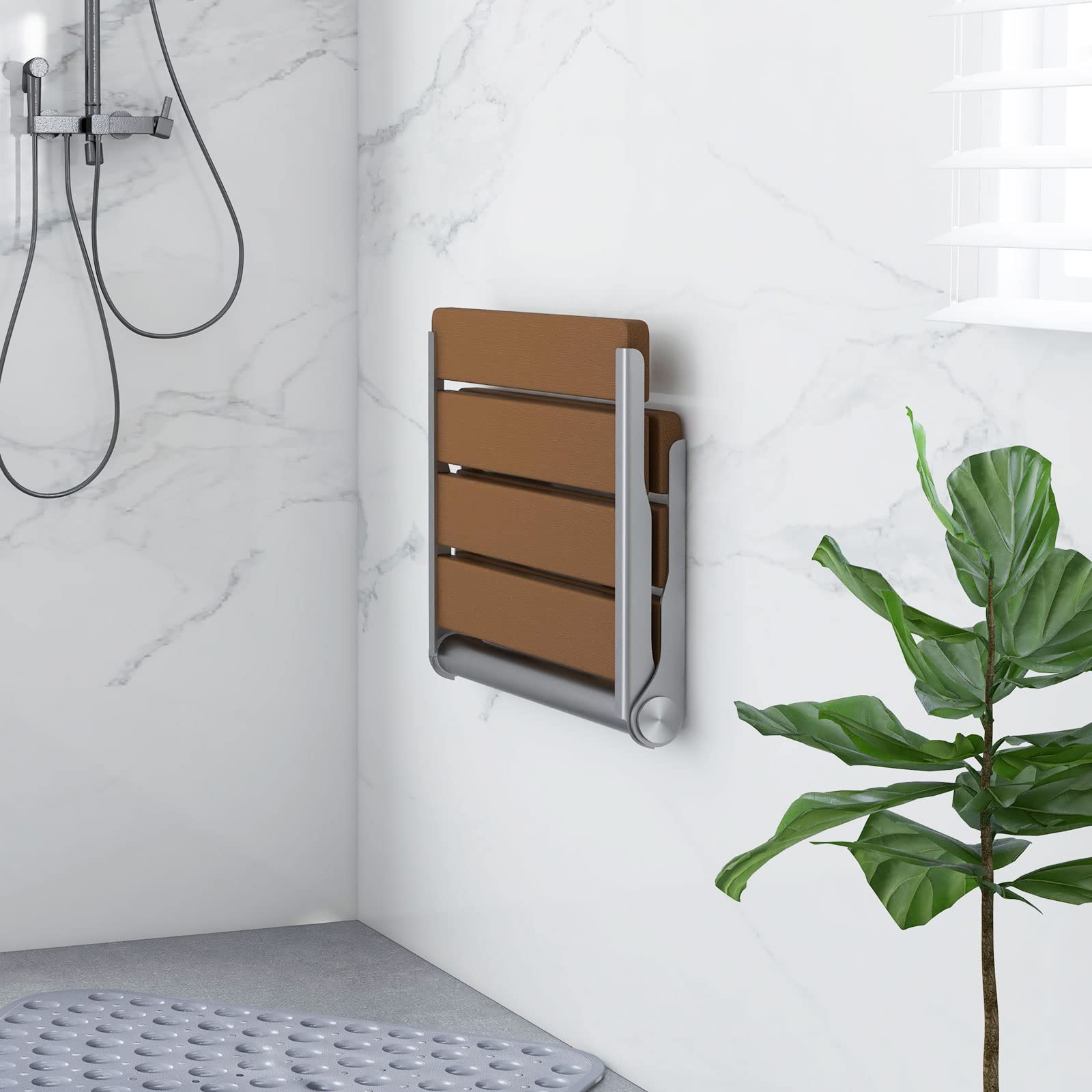  Folding Shower Seat Wall Mounted - Giantex