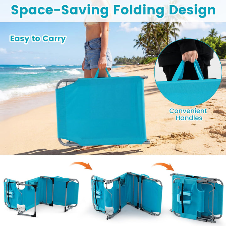 Giantex Tanning Chair with Face Arm Holes Folding Chair