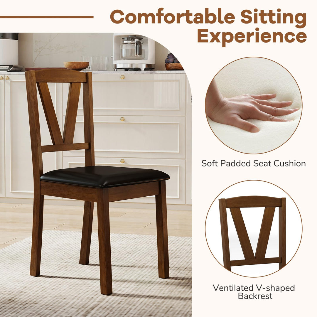 Giantex Wooden Dining Chairs Set (2/4)