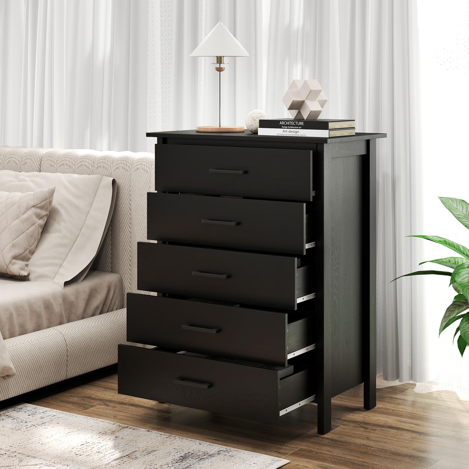 Giantex 5-Drawer Dresser for Bedroom, 41.5" Storage Cabinet with 5 Drawers