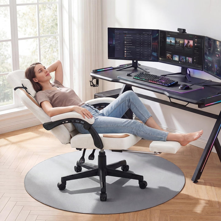 Giantex Gaming Chair | Ergonomic Video Game Chair w/Footrest, Lumbar Support