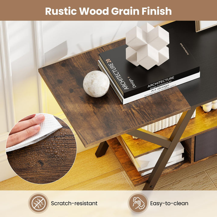 Giantex TV Stand with Power Outlets for 55-65 Inch TV