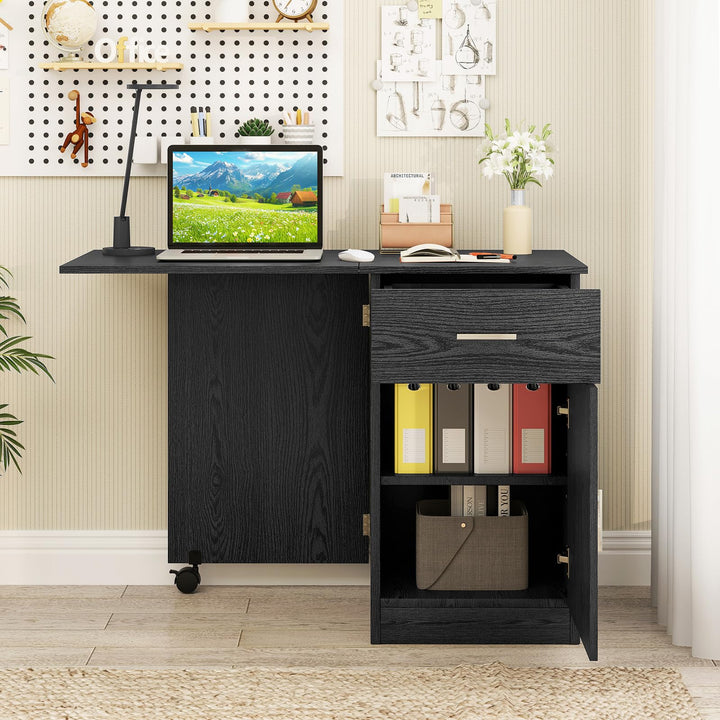Giantex Folding Computer Desk with Drawer