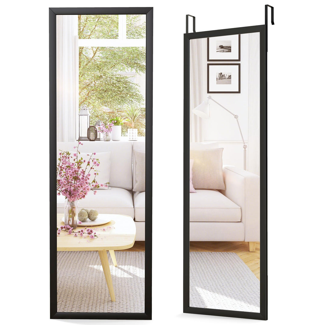 CHARMAID Over The Door Full Length Mirror, Arched Full Body Mirror