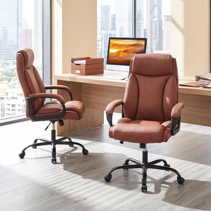 Giantex Executive Office Chair | High Back Ergonomic Home Desk Chair w/Headrest