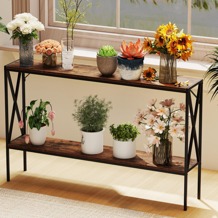 Giantex Narrow Entryway Table with Storage Shelf