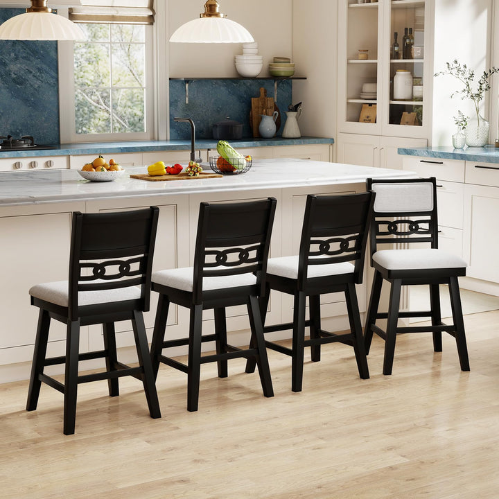 Giantex 25" Bar Stools Set of 2/4 Modern Counter Height Tall Chairs