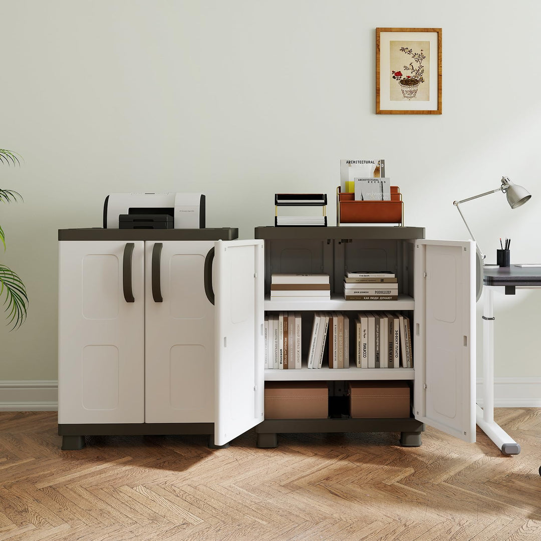 Giantex Storage Cabinet with 2 Doors and Adjustable Shelves