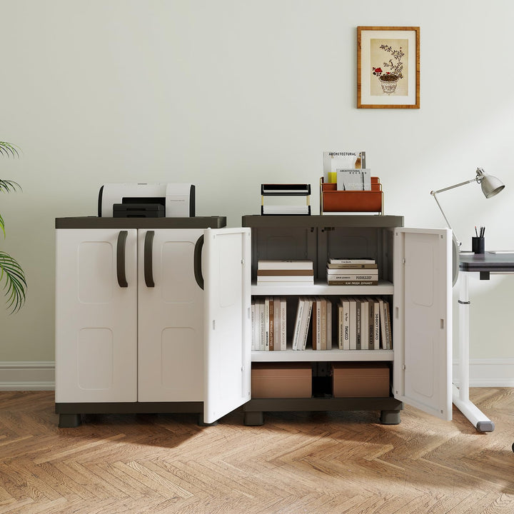 Giantex Storage Cabinet with 2 Doors and Adjustable Shelves