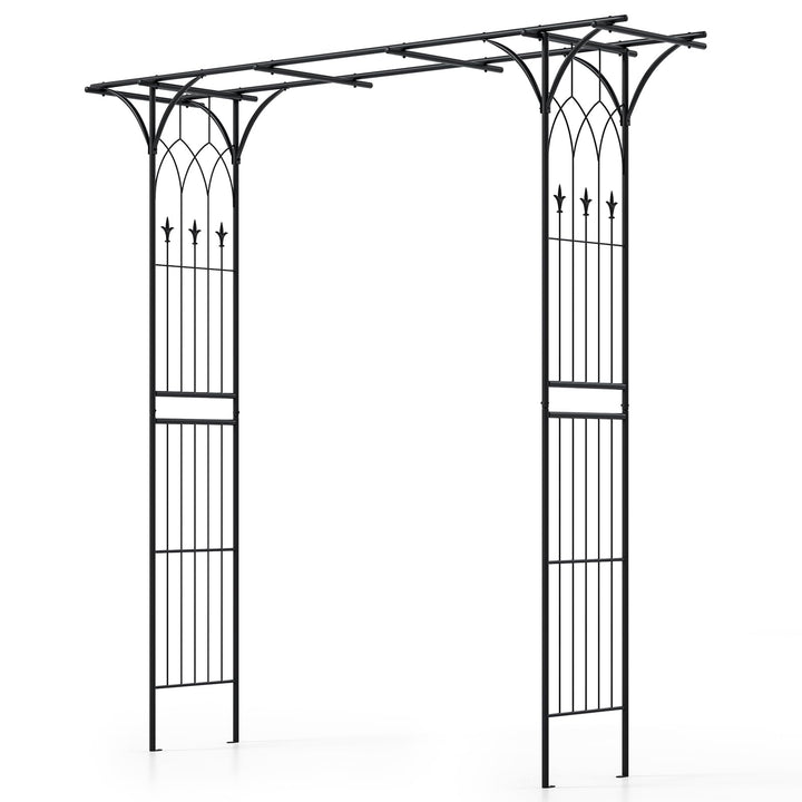 Giantex Metal Garden Arbor with Trellis