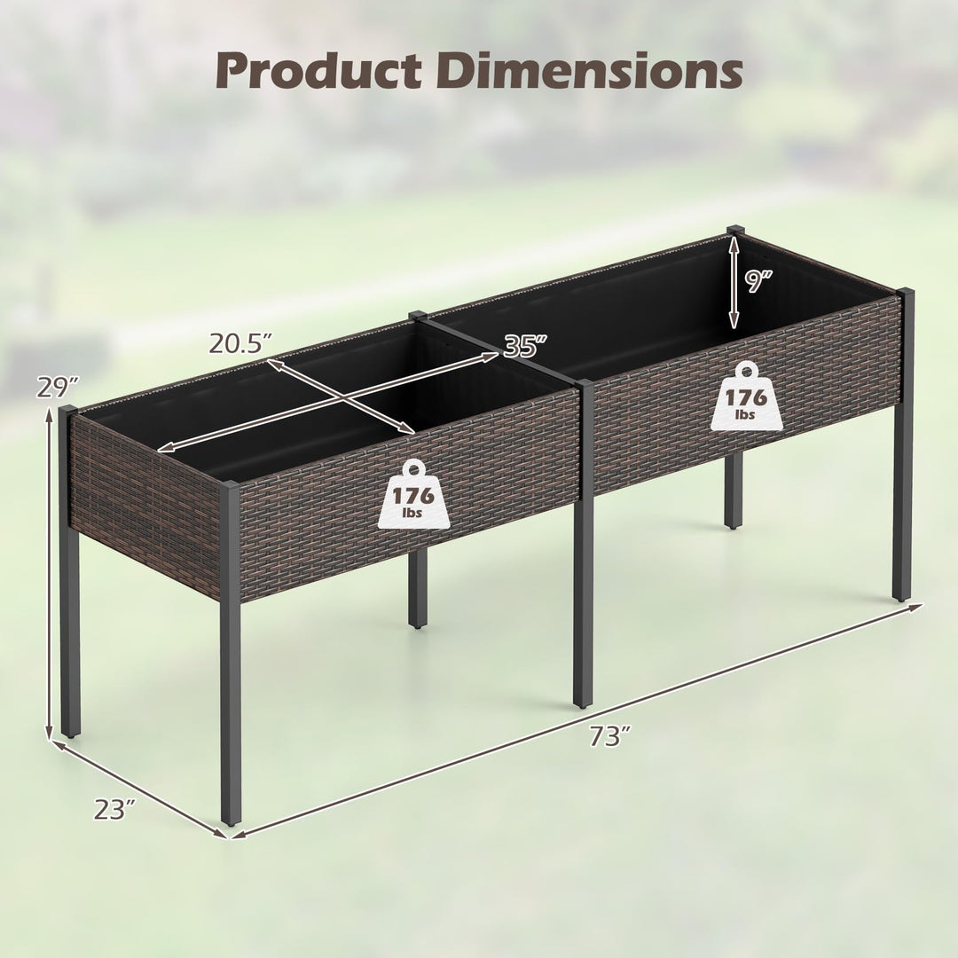 Giantex 6 x 2 FT Raised Garden Bed with Legs