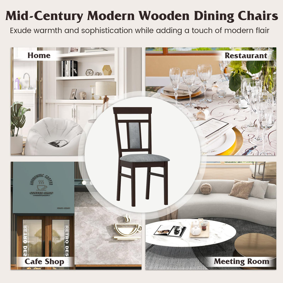 Giantex Wooden Dining Chairs Set for Dining Room Living Room