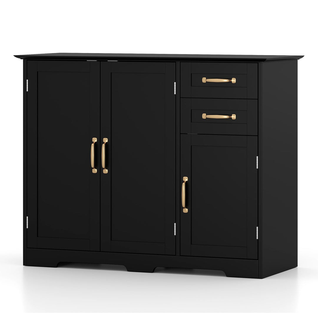 Giantex 40 Inch Modern Kitchen Sideboard Buffet Cabinet with 2 Drawers and Adjustable Shelf