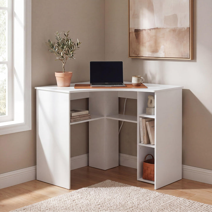 Giantex Triangle Computer Desk with Charging Station